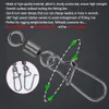 Fishing Accessories Bimoo Rolling Swivel W Interlock Snap Pike Connector Pin rigging weight Sinker Fishhook Lure Swivels Tackle 230825