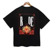 Men's T-Shirts Men's T-Shirts Rhude T Designer Clothes Off Playing Card Print Fashion and Women's Sports Short Sleeves Black
