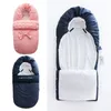 Sacs de couchage Super doux coton né sac infantile sacs de nuit enfant en bas âge hiver chaud Swaddle poussette enveloppes 230826