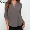 Women's T-Shirt Women's Blouse Long Sleeve V-Neck Chiffon Blouses 2021 Ladies Casual Loose Shirt Feminina Blusas Camisas Femme Tops T230826