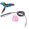 Dog Collars Bird Harness- Parrot Leash Lightweight Elastic Strap Pulling Rope Flying Supplies Harness