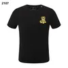 Designer PP Crânio Diamante T-shirt Tiger Phillip Plain Homens Camiseta Manga Curta Dollar Bear Marca Tee Crânios de Alta Qualidade Camiseta Tops PP2107