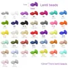 Teathers Toys CuteIdea 12mm 20pcs حبات السيليكون العدس لؤلؤة طعام PBA مجاني DIY مقطع سلسلة مجوهر