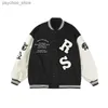 RS Brief Harajuku Baseball Jassen Jas Mannen Patchwork Lente Herfst Bomber Uniform Hip Hop Lange Mouw Vrouwelijke Bovenkleding Q230826