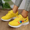Rimocy Fashion Lace-Up 2024 Print Robe Sneakers Femme's Breathable Mesh Femme Soft Bottom Bottom non-Slip Ladies Sport Shoes T230826 240