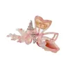 Färgglada acetat Spirit Shape Rhinestone Crab Hair Claw for Women Temperament Ponytail Clamp Barrettes Hårklipp Tillbehör