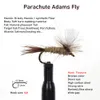 Esche esche Vampfly Red Humpy Trout Flies Paracadute Irrestibile Mosca secca legata con gancio spinato color bronzo Steelhead Esca per pesca con esca 230825