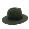 Brede rand hoeden emmer 100 wol floppy vilt trilby strik Fedora hoed voor elegante dames dames winter herfst kasjmier gangster kerk 5 230825