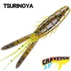 미끼 루어 tsurinoya crayfish 90mm 8g 6pcs 생물 미끼 발톱 발톱 부드러운 플라스틱 추가 향기 소금 뒤집기 펀칭 낚시 머리 낚시 헤드베이스 낚시 미끼 230825