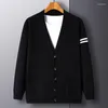 Men's Sweaters 2023 High Quality Knitted Cardigan Buttonless Casual Suits Man Clothes Long Sleeved Coats Jacket