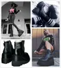 Buty projekt marki duże rozmiary 43 platforma wysokie obcasy Cosplay modne jesienne zimowe kliny buty kostki botki botki pu 230825