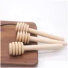 Honey Spoon Stirrer Pot Stick Wood 8cm Party Bar With Drop Delivery Home Garden Kitchen Dining