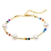 Strand Vlen Booh Fashion Natural Freshwater Pearl Bracelet for Women Hight Gold Color Miyuki Seed Beads Dainty Pulseras Mujer