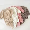 Barboteuses 0-3T né enfant bébé garçons filles vêtements d'hiver chaud bébé barboteuse avec chapeau mignon doux combinaison mignon doux belle bébé tenue 230825