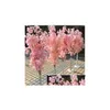 Guirnaldas de flores decorativas Decoración de boda 5 pies de altura 10 piezas / lote Slik Árbol de flor de cerezo artificial Columna romana Camino conduce Fo Dhday