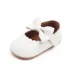 First Walkers Big Bow Princess Shoes For Born Babies Nonslip Baby Girl Solid Steps Moccasins Toddler 230825