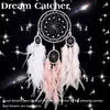 Catcher Dream for Girl Pink, ręcznie robione romantyczne unikalne koraliki marzeń i pióra Wiszące ozdoby prezent 122250