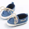 Primeiros caminhantes bebê primeiros caminhantes criança bebê recém-nascido menina menino denim sola macia criança infantil prewalker sneaker bandagem shoses 0-18m l0826