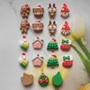 Charms 12st Cartoon Christmas Series Charm Cute Snowman Deer Pendant Flat Back Cabochon Diy SMycken Making Armband Earring Accessorie 230826