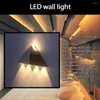 Vägglampor LED -lampa Aluminium Body Triangle Light For Bedroom Home Lighting Lumeaire Badrums Fixtur