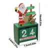 Christmas Decorations Christmas Countdown Advent Block Calendar Christmas Countdown Block Decoration Wooden Calendar Pography Props For Christmas 230825