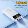 Power Bank 30000MAH Szybkie ładowanie PowerBank Przenośna zewnętrzna ładowarka baterii Zanotka z światłem LED dla Q230826