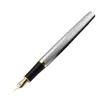 Stylos à plume Baoer 388 classique en acier inoxydable Business stylo à plume moyenne argent garniture dorée 230825