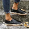 新しい2022 Espadrilles Real Dress Shoes Rubber Sapatos Zapatillas Mujer Slip on Courfic Round Toe T230826 885