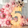 Altre forniture per feste per eventi Scatola di riempimento per palloncini da 91,5 cm con figura di compleanno gigante leggera Numero di palloncino per il primo compleanno 30 40 50 Decorazione per cornice per palloncini per feste per adulti 230825