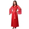 Pyjamas sexy Europe et États-Unis lingerie sexy dames soie glacée pyjama grande taille vente en gros robe érotique 230825