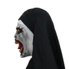 Party Masken Halloween Dekoration Gruselige Nonne Maske Gruseliger Schreckensstrahl Weiblicher Geistergesichtskopf Trick Partyzubehör 230826