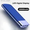 20000 mAh draagbare externe batterijlader Power Bank LED digitaal display Dubbele USB-uitgang Powerbank voor iPhone 12 11 Q230826