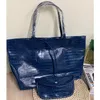 Abendtaschen TOPHIGH ly Schlange Blaue Tasche Für Frauen Einkaufstasche Tragbare Große Kapazität Einkaufstasche Schulter Strauß Casual Taschen Original 230825