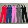 Yoga kläder pad halter ärmlös rygglös sportig jumpsuit kvinna sportkläder yoga set gymträning overal a aktiv slitage 230825