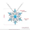 Colar com pingente de floco de neve feito com CRISTAIS SWAROVSKI em prata esterlina em 18 pol. Corrente de prata esterlina