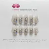 False Nails Glitter Press on Nails y2k Full Cover Ballerina Japanese nail Sticker Handmade Korean Manicuree Decoration Nail Arts For Girls x0826