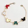 AFSHOR article de vente chaude cinq bracelet papillon pour les femmes mode double face Imitation fritillaire lien bracelet bijoux
