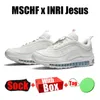 With Box sean wotherspoon 97 97s running shoes for mens womens Triple Black white shoe MSCHF x INRI Jesus men women trainers sneakers