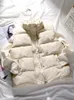 Kamizelka kobiet zima ciepłe bawełniane puffer bez rękawów kurtka parkas 230826