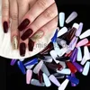 False Nails 2024100 Pcs Blister Box With Color Pointed False Nail Stickers Long Coffin Full Cover Fake Nail Tip Manicure x0826