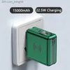 Chargeur sans fil Qi 5 en 1, Mini PowerBank 15000mAh, pour iPhone 13, Samsung, téléphone Android, charge rapide, Q230826