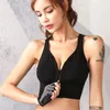 set Bymermaids Front Zipper Sports Bra Woman Shockproof Push Up Bralette Cross Beautiful Back Running Fitness Yoga Top Cropped Tank