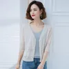 Tricots pour femmes Femmes Mince Glace Soie Cardigan Chemise Femme Casual Tricot Châle Été Protection Solaire Manteau Dames Blouse Tops Couvre Vêtements G89