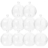 Portacandele 10 pezzi Palline decorative natalizie Contenitore in plastica trasparente Bolle finte Ornamento Vaso Palline riempibili per feste ad albero