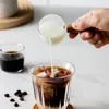 Vinglas 50 ml/100 ml köksverktyg Mini Glass Milk Cup Trähandtag Mätning Mätmugg espresso