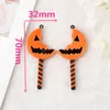 Charms 10st Halloween Charms Creative Acrylic Pumpkin Jewelry Findings Earring Pendant Necklace DIY Making Accessories 230826