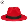 Brede rand hoeden emmer Vintage Unisex wol Jazz grote vilt Cloche Cowboy Panama Fedora hoed voor vrouwen MenTrilby Derby Fedoras 230825