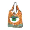 Einkaufstaschen, Augen, Yayoi Kusama, abstrakte Kunst, Einkaufstasche, niedliche Shopper-Schultertasche, große Kapazität, tragbare Handtasche