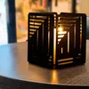 Candle Holders Accent Holder Scented Bulk Decorative Geometric Square Shape Metal Stand Tea Light