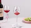 Weingläser, 280 ml, kreativer Glaskelch, rosa Flamingo, Rotwein-Cocktailglas, kreatives Weinglas 230825